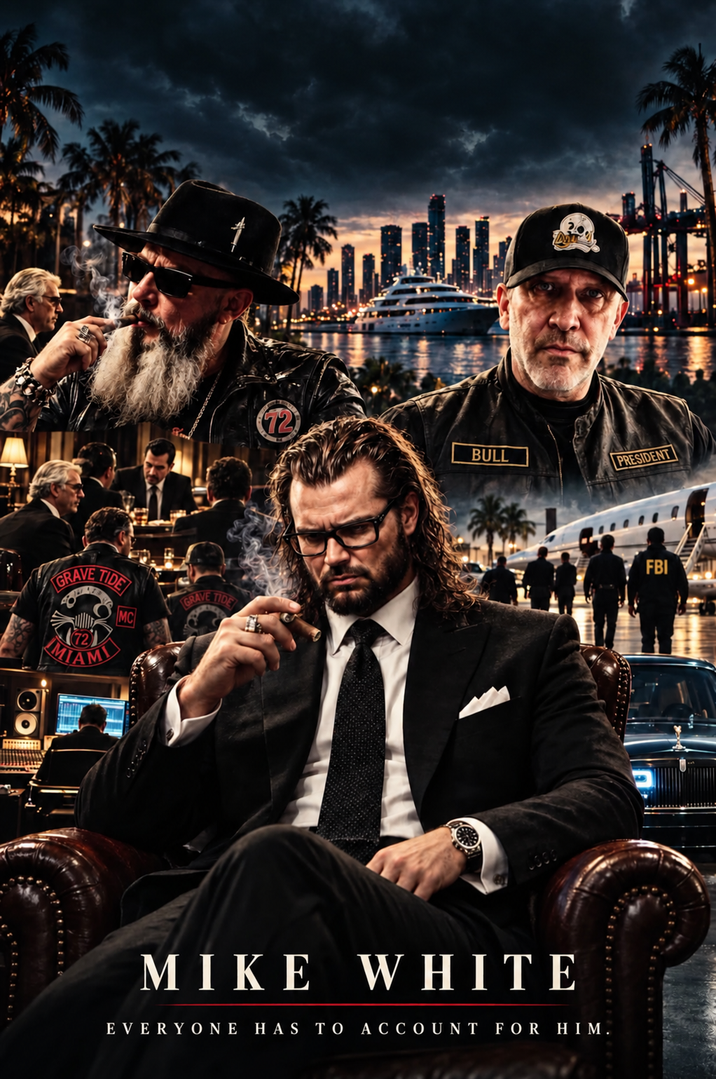 MobKing artwork featuring Ciro Dapagio as Mike White and the cast
